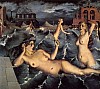 1938 Paul Delvaux, Les nymphes se baignant, Nymphs bathing.jpg